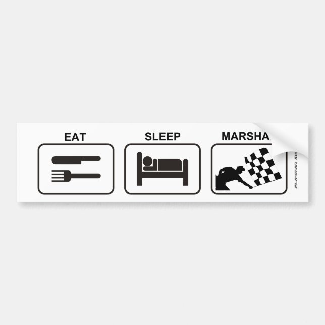 Autocollant De Voiture "Mangez - sommeil - le maréchal" par le signaleur (Devant)