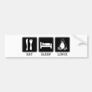 Autocollant De Voiture Mangez. Sommeil. Linux.