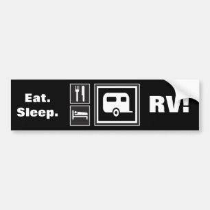 Autocollant De Voiture Mangez. Sommeil. Rv !