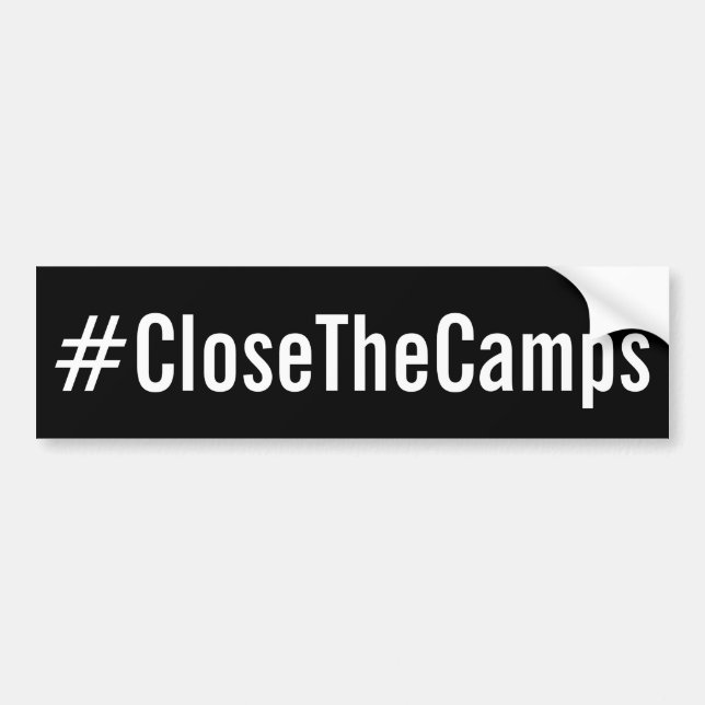 Autocollant De Voiture Manifestation #CloseTheCamps (Devant)