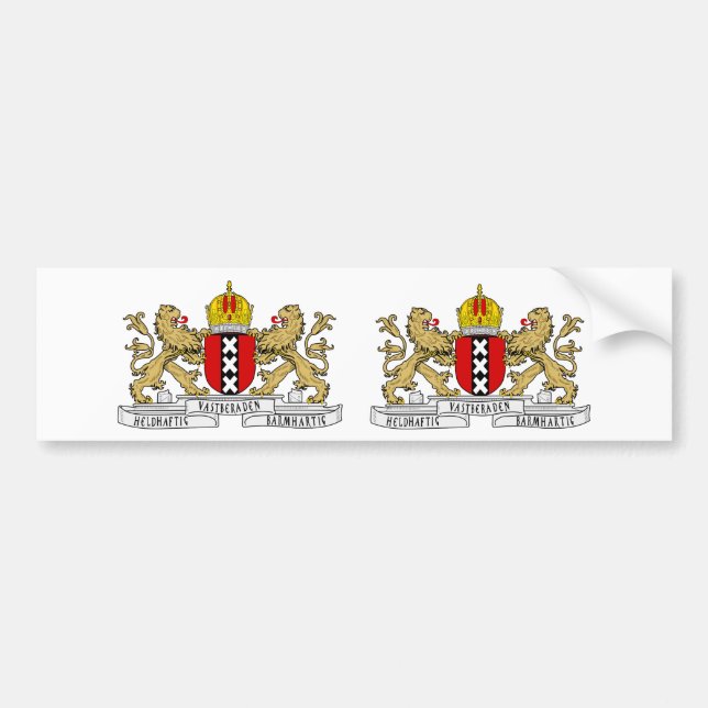 Autocollant De Voiture Manteau de DEUX Amsterdam des bras (Devant)