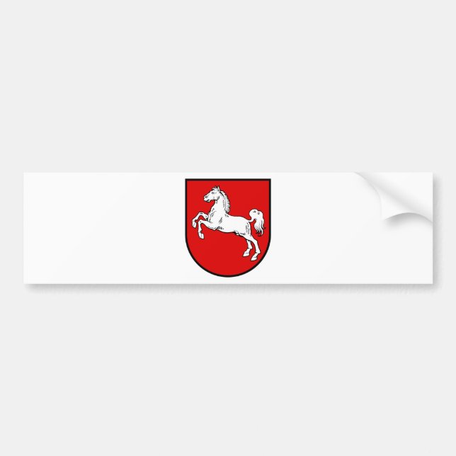 Autocollant De Voiture Manteau de la basse-saxe (Allemagne) des bras (Devant)