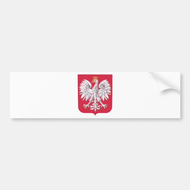 Autocollant De Voiture Manteau de la Pologne des bras (Devant)