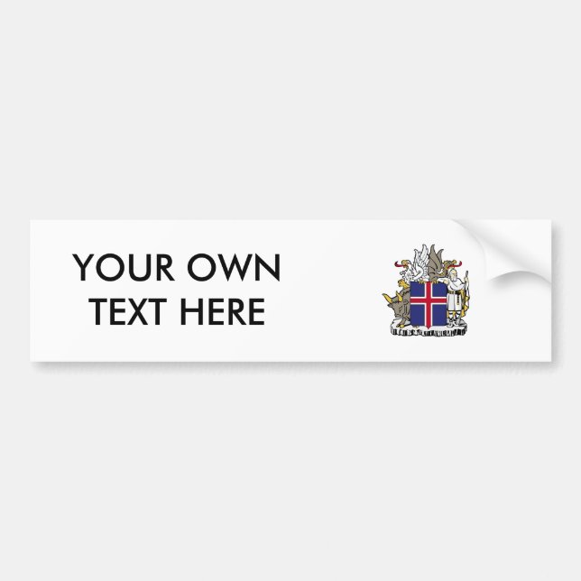 Autocollant De Voiture Manteau de l'Islande des bras (Devant)
