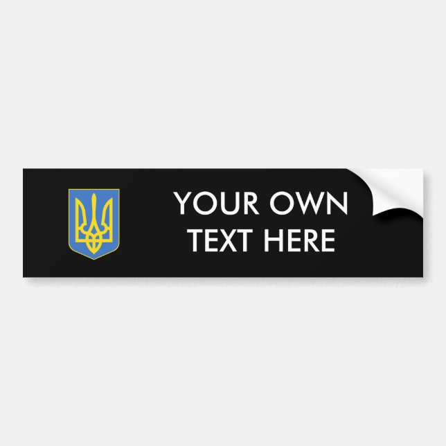 Autocollant De Voiture Manteau de l'Ukraine des bras (Devant)