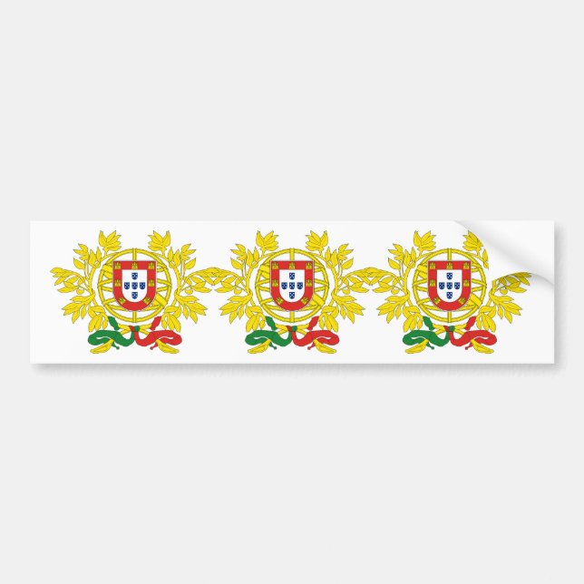 Autocollant De Voiture Manteau du Portugal des bras (Devant)