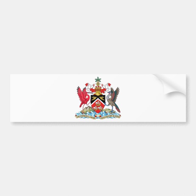 Autocollant De Voiture Manteau du Trinidad-et-Tobago des bras (Devant)