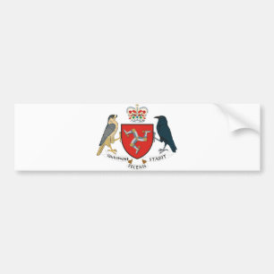 Autocollant De Voiture Manteau officiel d'île de Man de symbole