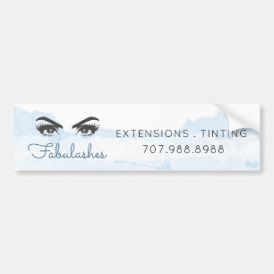 Autocollant De Voiture Maquillage bleu Aquarelle Artiste Entreprise Promo