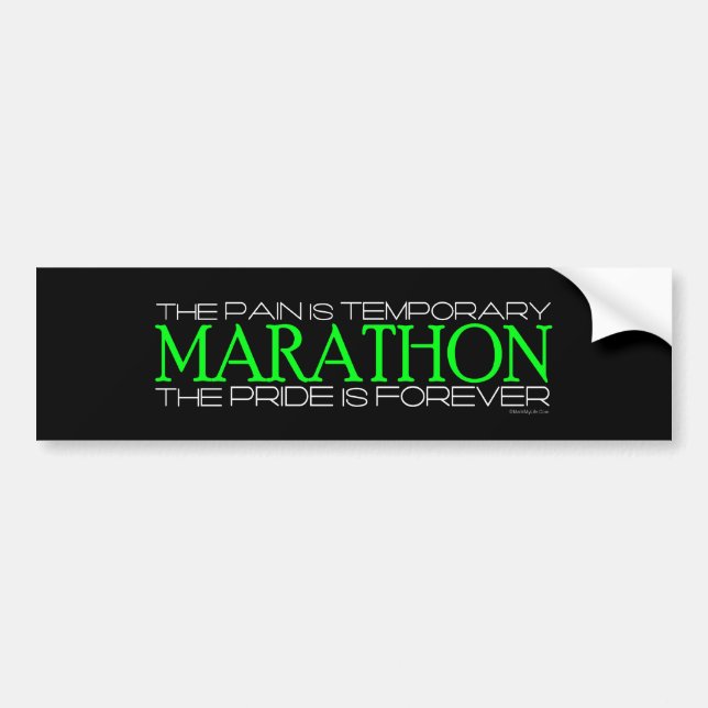 Autocollant De Voiture Marathon - la fierté est Forever (Devant)