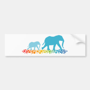 Autocollant De Voiture Marche des frères d'éléphants