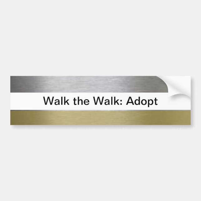 Autocollant De Voiture Marchent la promenade : Adoptez (Devant)