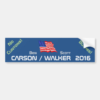 Autocollant De Voiture MARCHEUR 2016 - aucuns clintons aucuns buissons