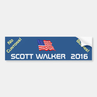 Autocollant De Voiture MARCHEUR 2016 - aucuns clintons aucuns buissons