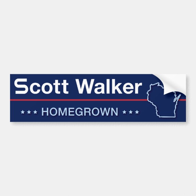 Autocollant De Voiture Marcheur de Scott du cru dans le Wisconsin (Devant)