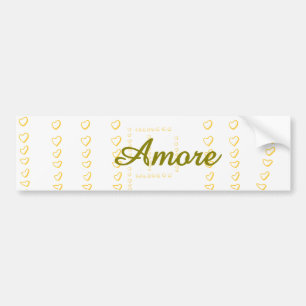 Autocollant De Voiture Mariage élégant moderne cœur parchemin 