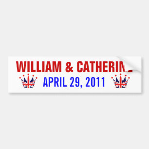 Autocollant De Voiture Mariage royal de William et de Catherine