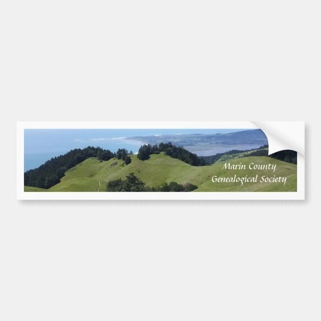 Autocollant De Voiture Marin Comté Société de généalogie Bumper Sticker (Devant)