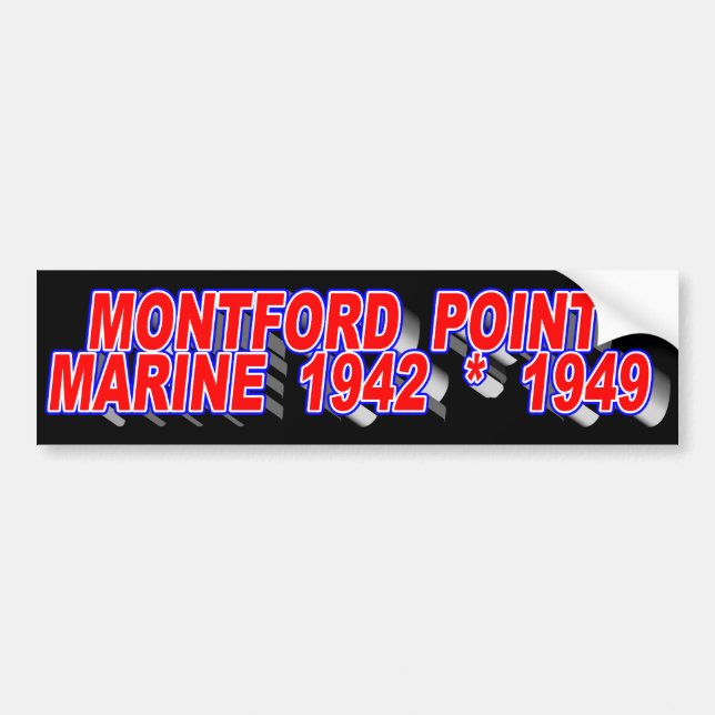 AUTOCOLLANT DE VOITURE MARINE DE POINT DE MONTFORD (Devant)