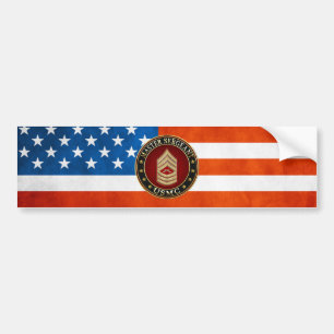 Autocollant De Voiture Marines des États-Unis : Sergent-maître (USMC MSgt