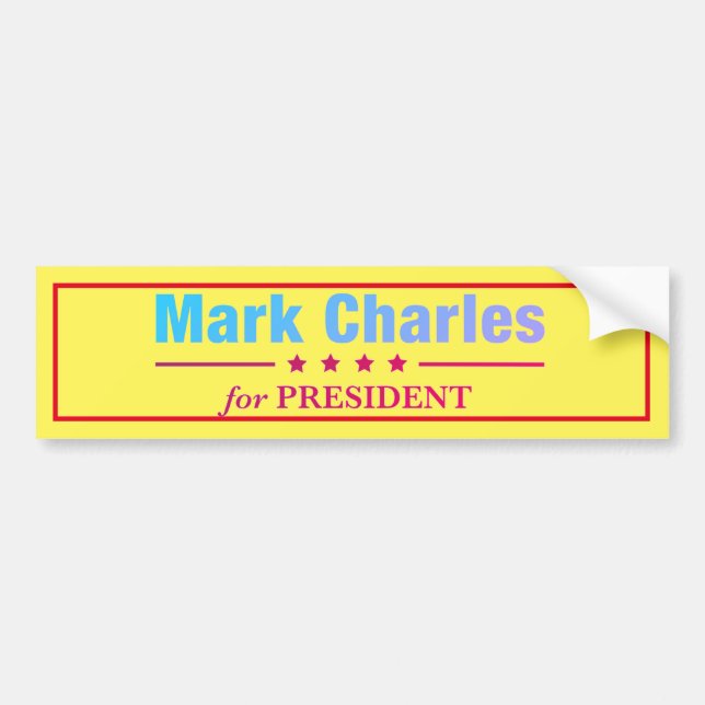 Autocollant De Voiture Mark Charles pour le président (Devant)