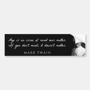 Autocollant De Voiture Mark Twain - l'âge est une question d'esprit