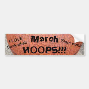 Autocollant De Voiture Mars HOOPS Love Basketball