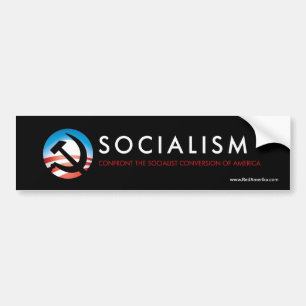 Autocollant De Voiture Marteau et faucille de socialisme d'Obama