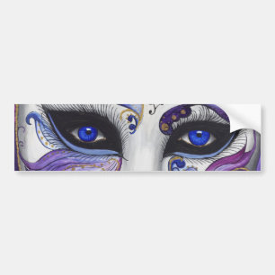 Autocollant De Voiture Masque pourpre de carnaval par PSOVART