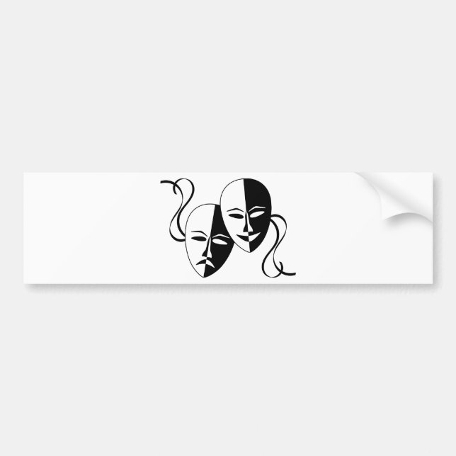 Autocollant De Voiture Masques de théâtre (Devant)
