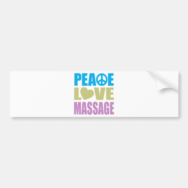 Autocollant De Voiture Massage d'amour de paix (Devant)