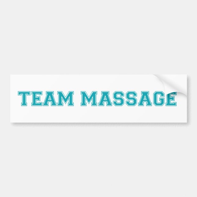 AUTOCOLLANT DE VOITURE MASSAGE D'ÉQUIPE (Devant)