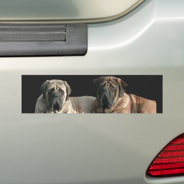Autocollant De Voiture Mastiff Best Friends (En voiture)