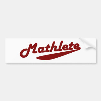 Autocollant De Voiture Mathlete