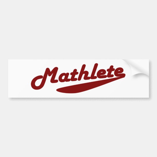 Autocollant De Voiture Mathlete (Devant)
