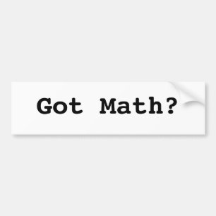 Autocollant De Voiture Maths obtenues ?