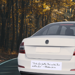 Autocollant De Voiture Matthieu 20:16 Bumper Sticker