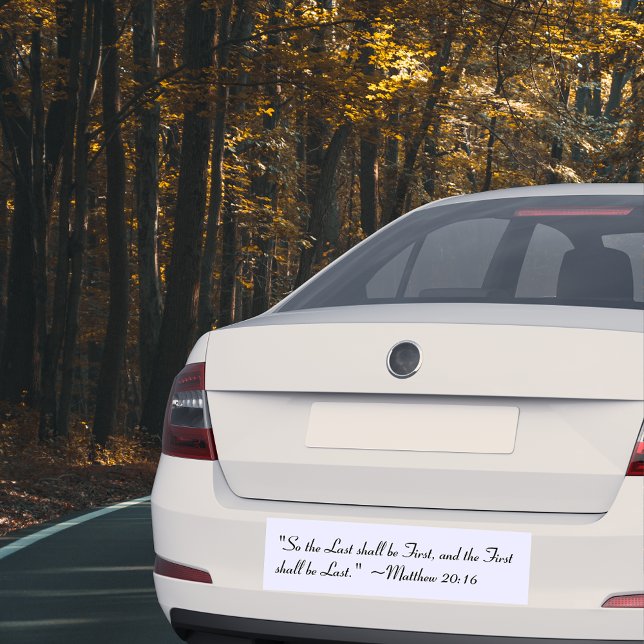Autocollant De Voiture Matthieu 20:16 Bumper Sticker (Créateur téléchargé)