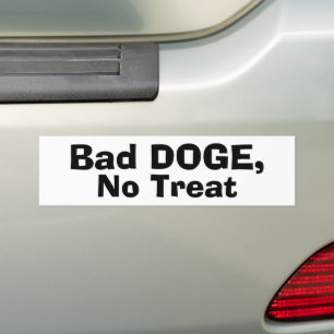 Autocollant De Voiture Mauvaise DOGE, pas de traitement