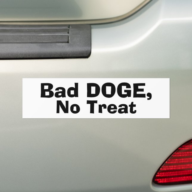 Autocollant De Voiture Mauvaise DOGE, pas de traitement (En voiture)