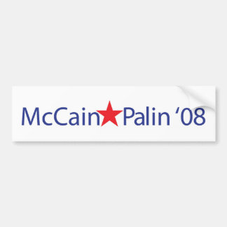AUTOCOLLANT DE VOITURE MCCAIN-PALIN '08