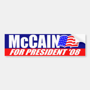 Autocollant De Voiture McCain pour le président adhésif pour pare-chocs