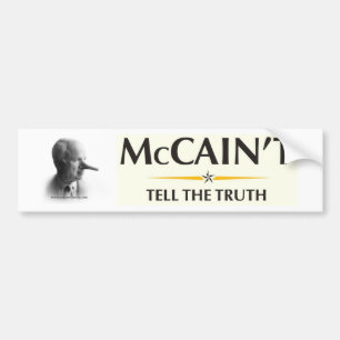 Autocollant De Voiture McCain't disent la vérité