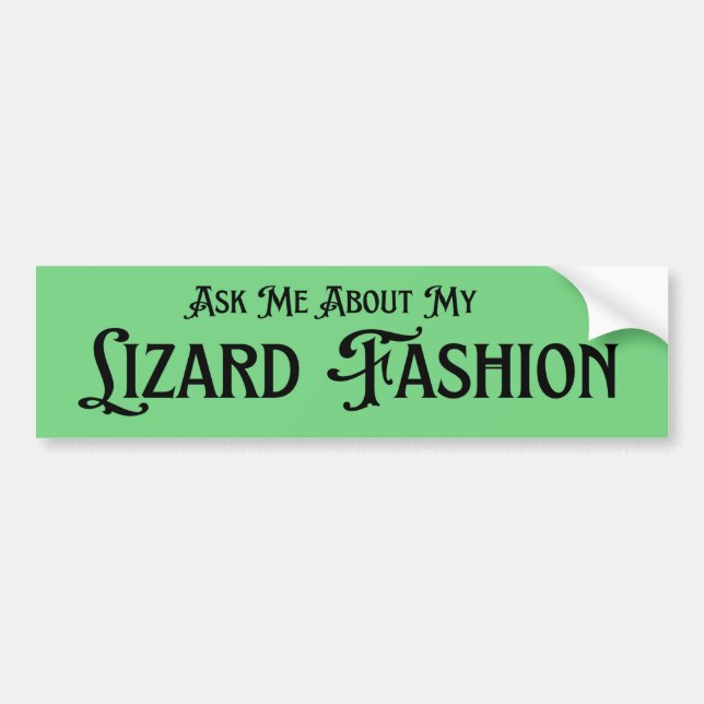 Autocollant De Voiture Me questionner sur ma mode Lizard (Devant)