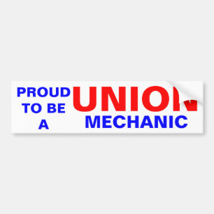 AUTOCOLLANT DE VOITURE MÉCANICIEN DES SYNDICATS