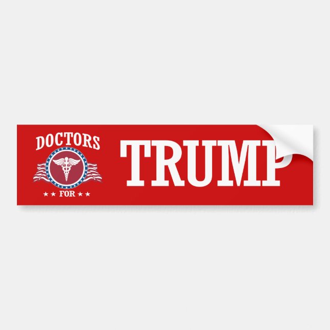 AUTOCOLLANT DE VOITURE MÉDECINS FOR TRUMP (Devant)