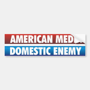 Autocollant De Voiture Médias américains - ennemi domestique