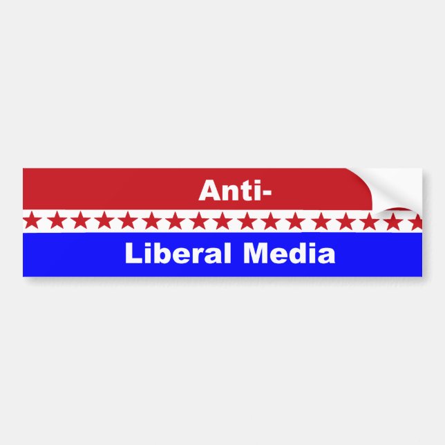 Autocollant De Voiture Médias Anti-Libéraux (Devant)