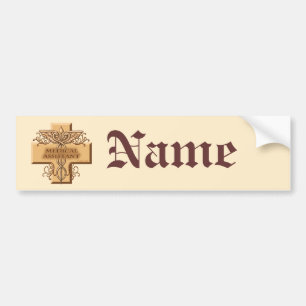 Autocollant De Voiture Medical Assistant Caduceus custom name