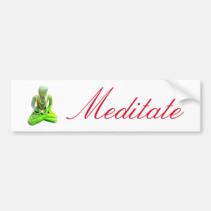 Autocollant De Voiture Méditation du bouddha vert Mossy